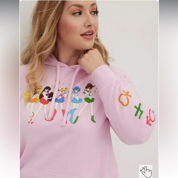 Sailor Moon Tops - NWOT Torrid Sailor Moon Pink Cozy Fleece Hoodie